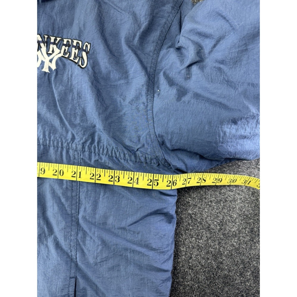 VTG Starter New‎ York Yankees Jacket XL Blue Nylon Embroidered Logo Made Korea - Picture 9 of 10